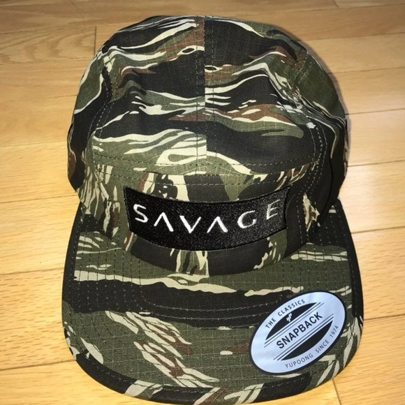 💲 CAMO Green SAVAGE  5 PANEL MENS HAT *NWT* - Picture 2 of 7